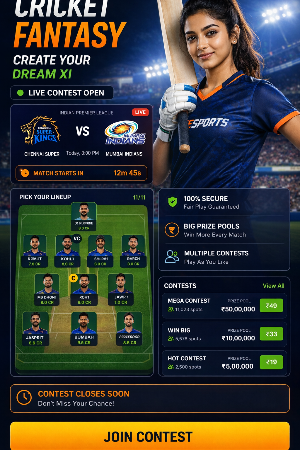 Come 365 APK cricket matchday visual