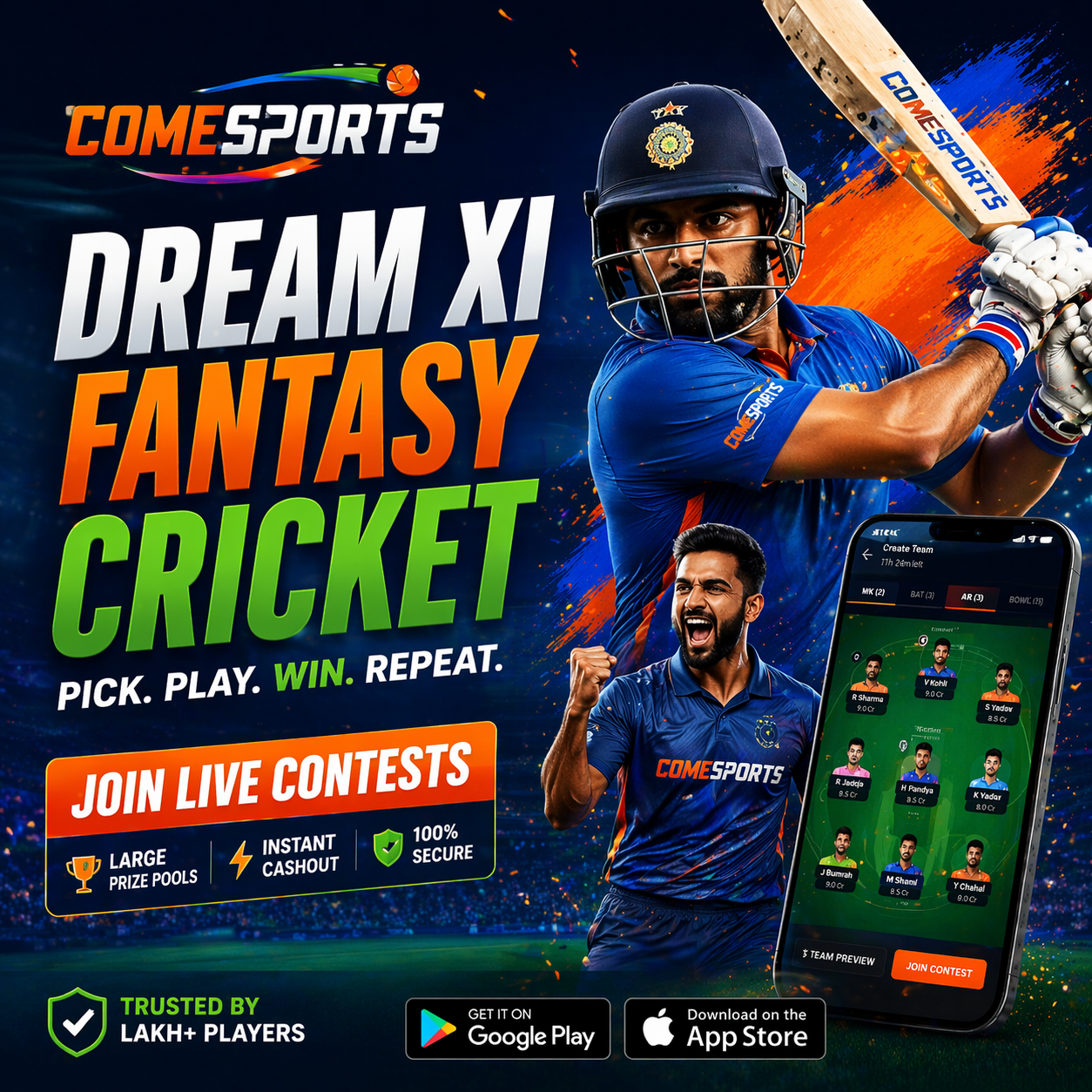 Come 365 APK fantasy sports main visual